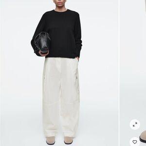 COS white utility barrel Pants